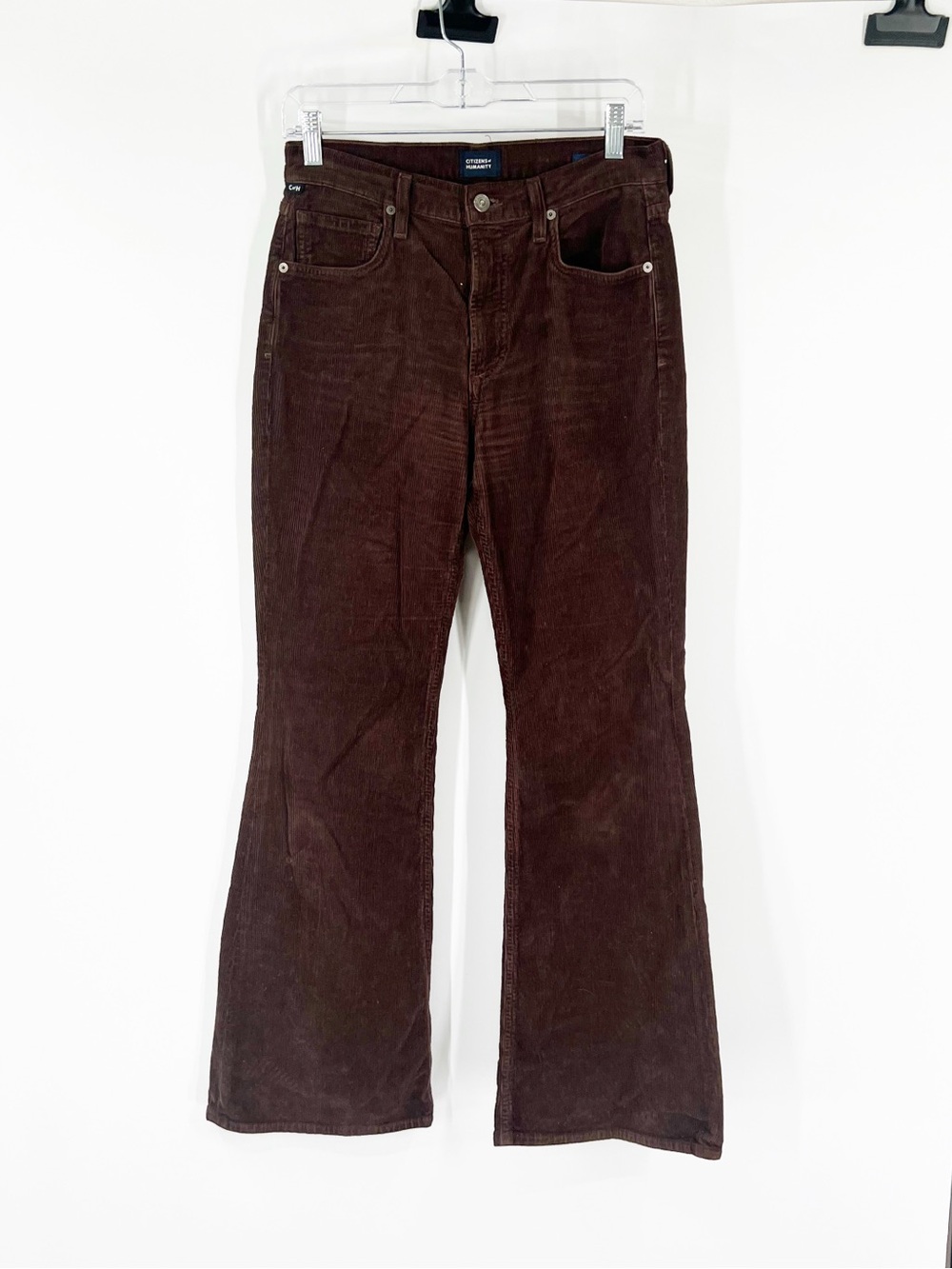 Citizens of Humanity COH Isola Corduroy Flared Bootcut Pants Brown